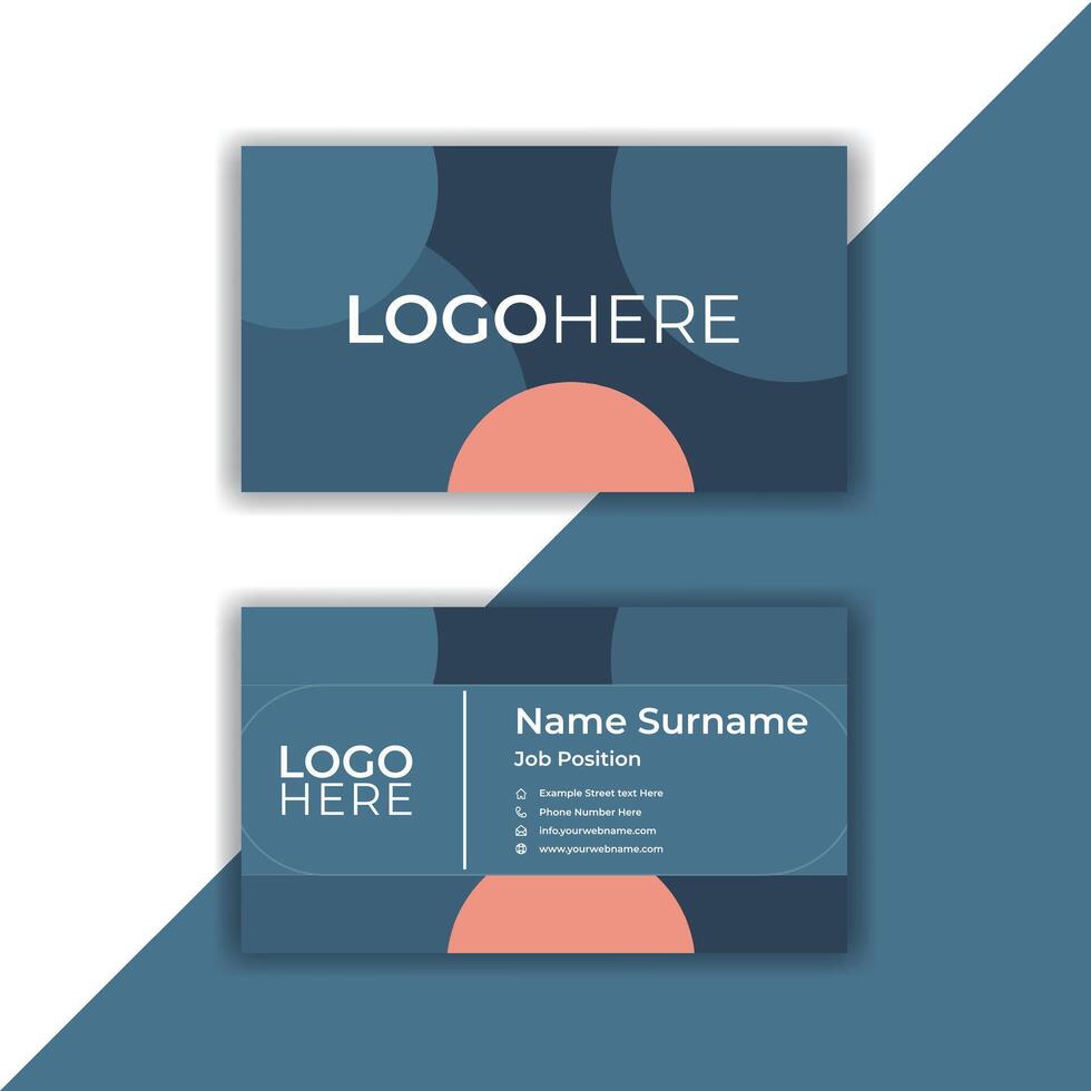 Print Creative flat business card template design. vector