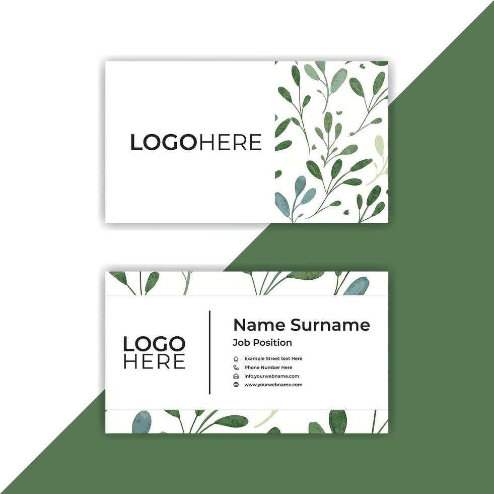 Print Modern abstract business card design template. vector