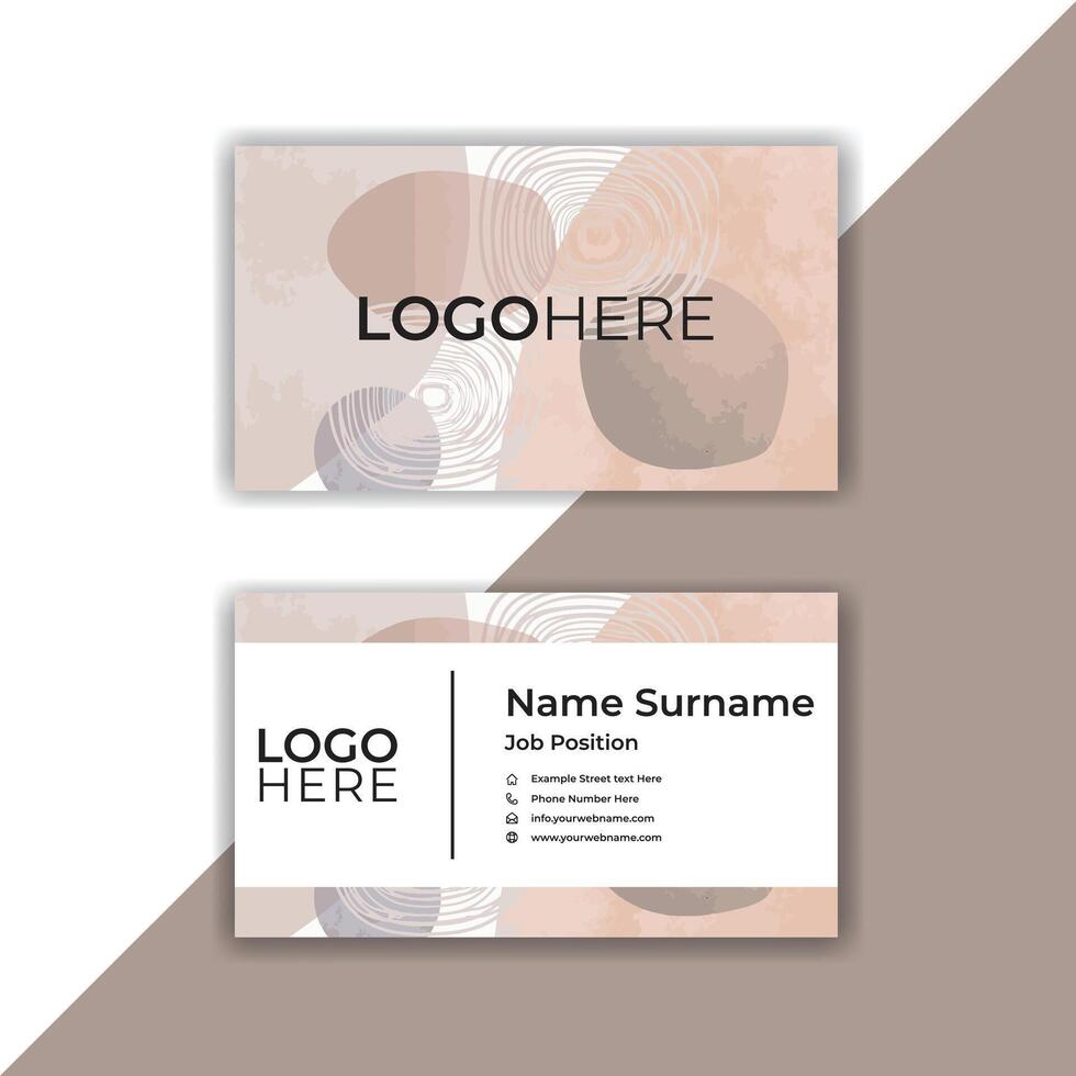 Print Modern abstract business card design template. vector