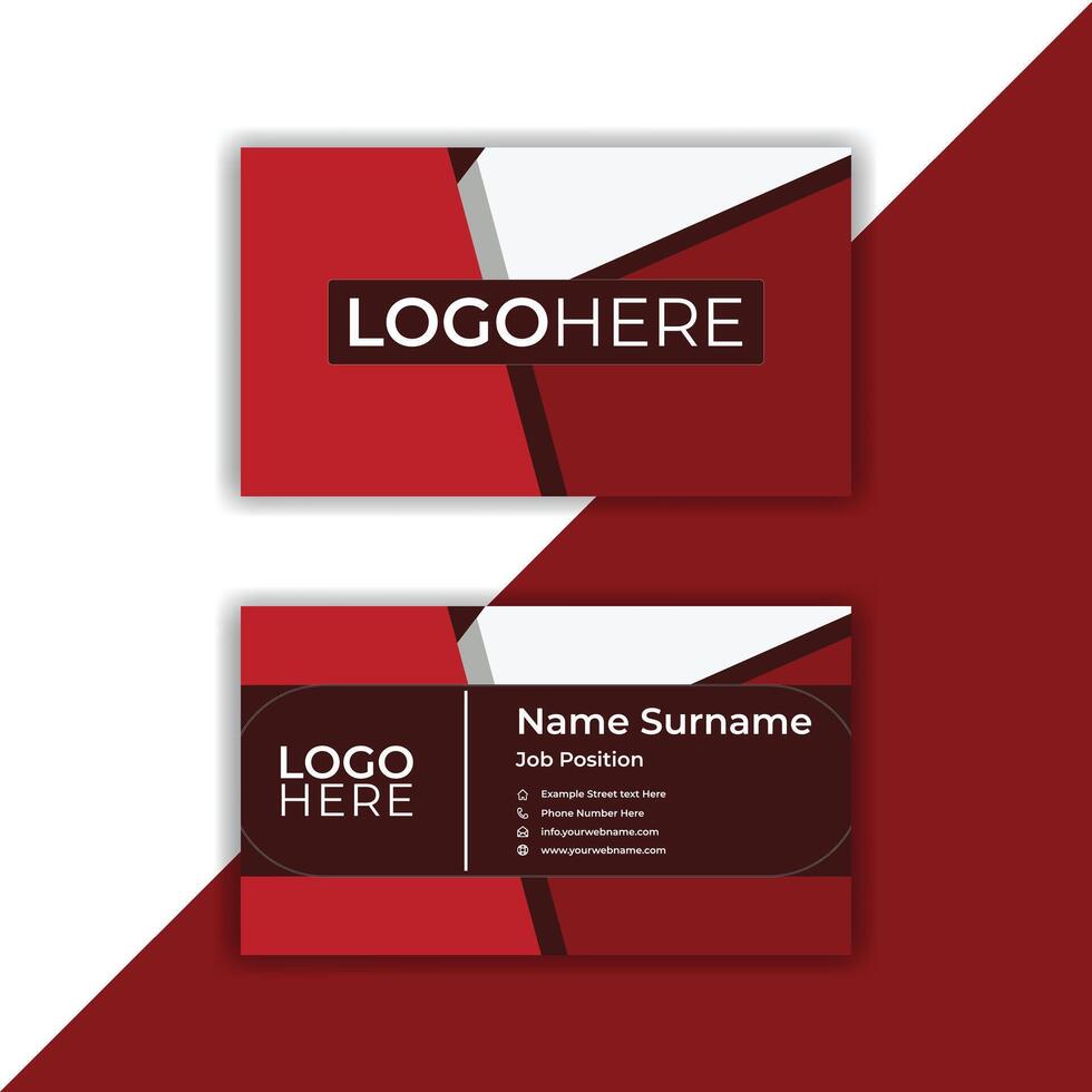 Print Creative flat business card template design. vector