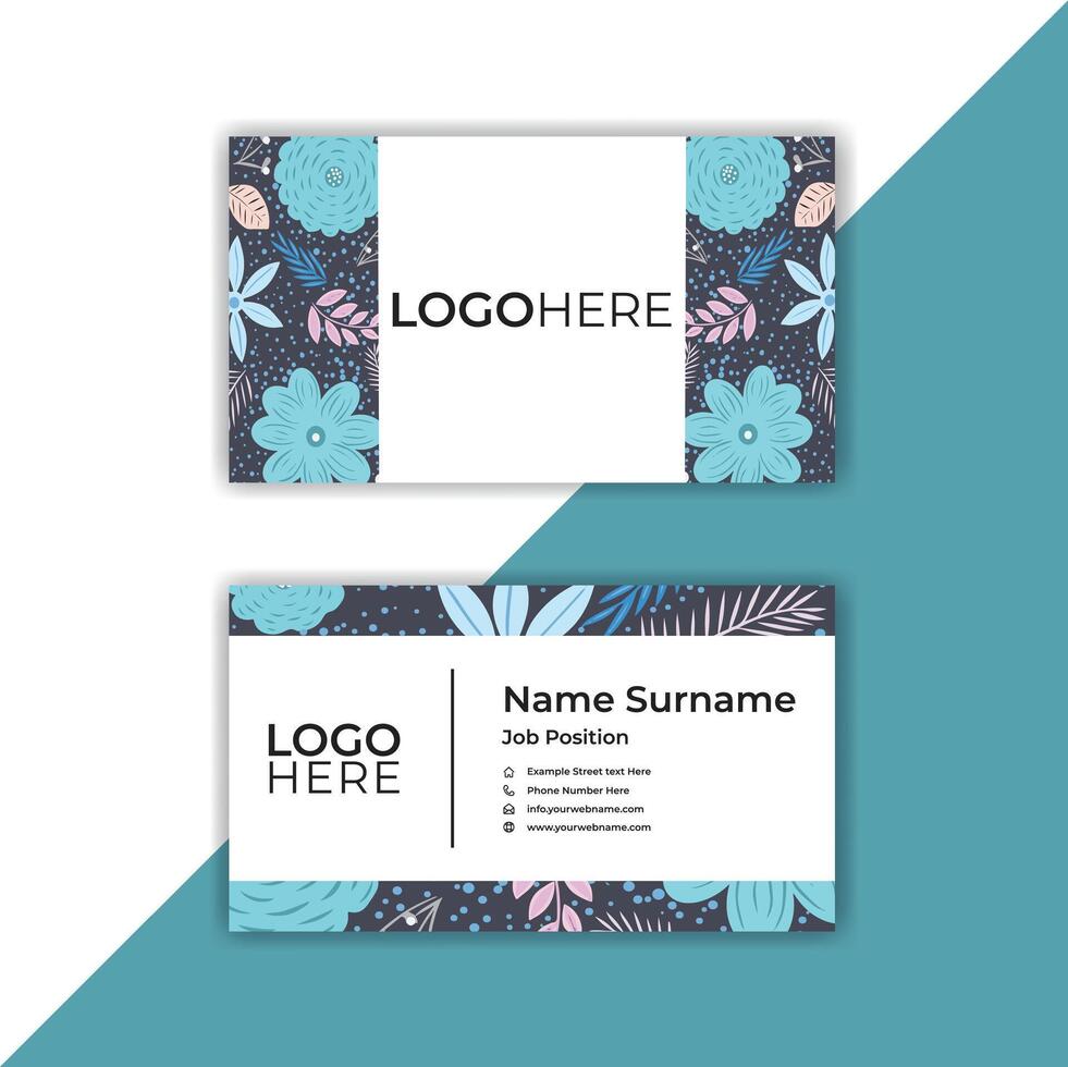 Print Modern abstract business card design template. vector