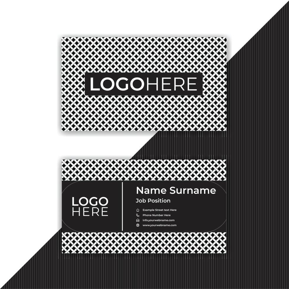 Print Creative flat business card template design. vector