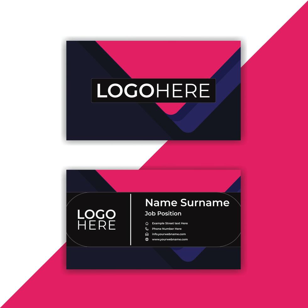 Print Creative flat business card template design. vector