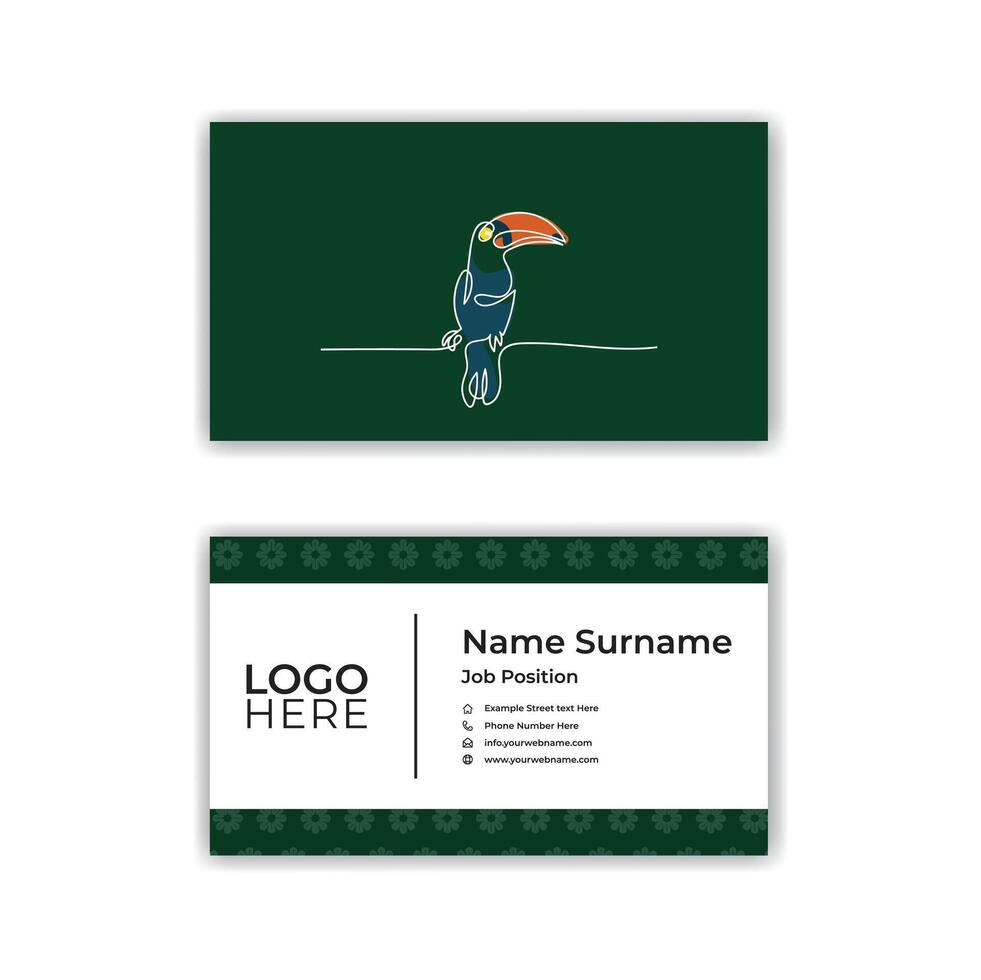 Print Modern abstract business card design template. vector