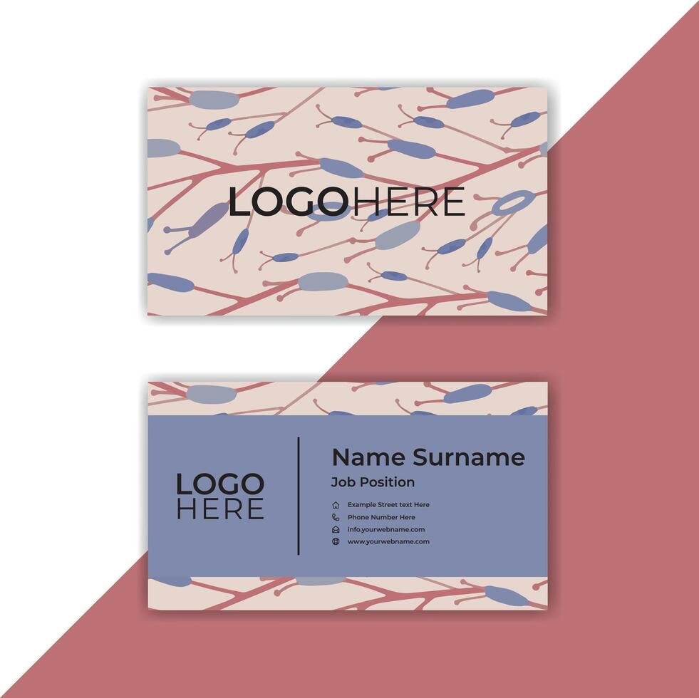 Print Modern abstract business card design template. vector