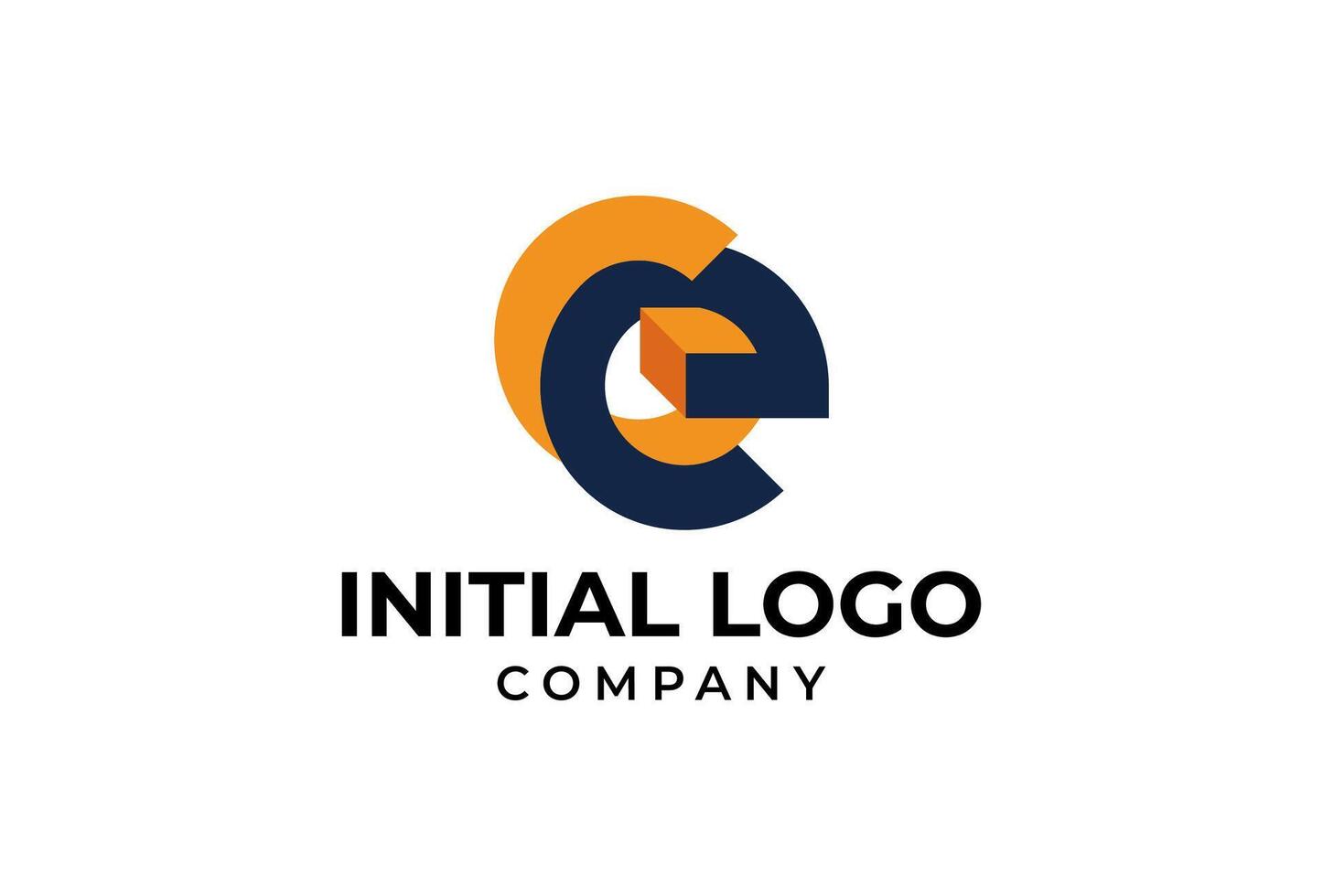 Initial letter GE or EG logo design illustration vector