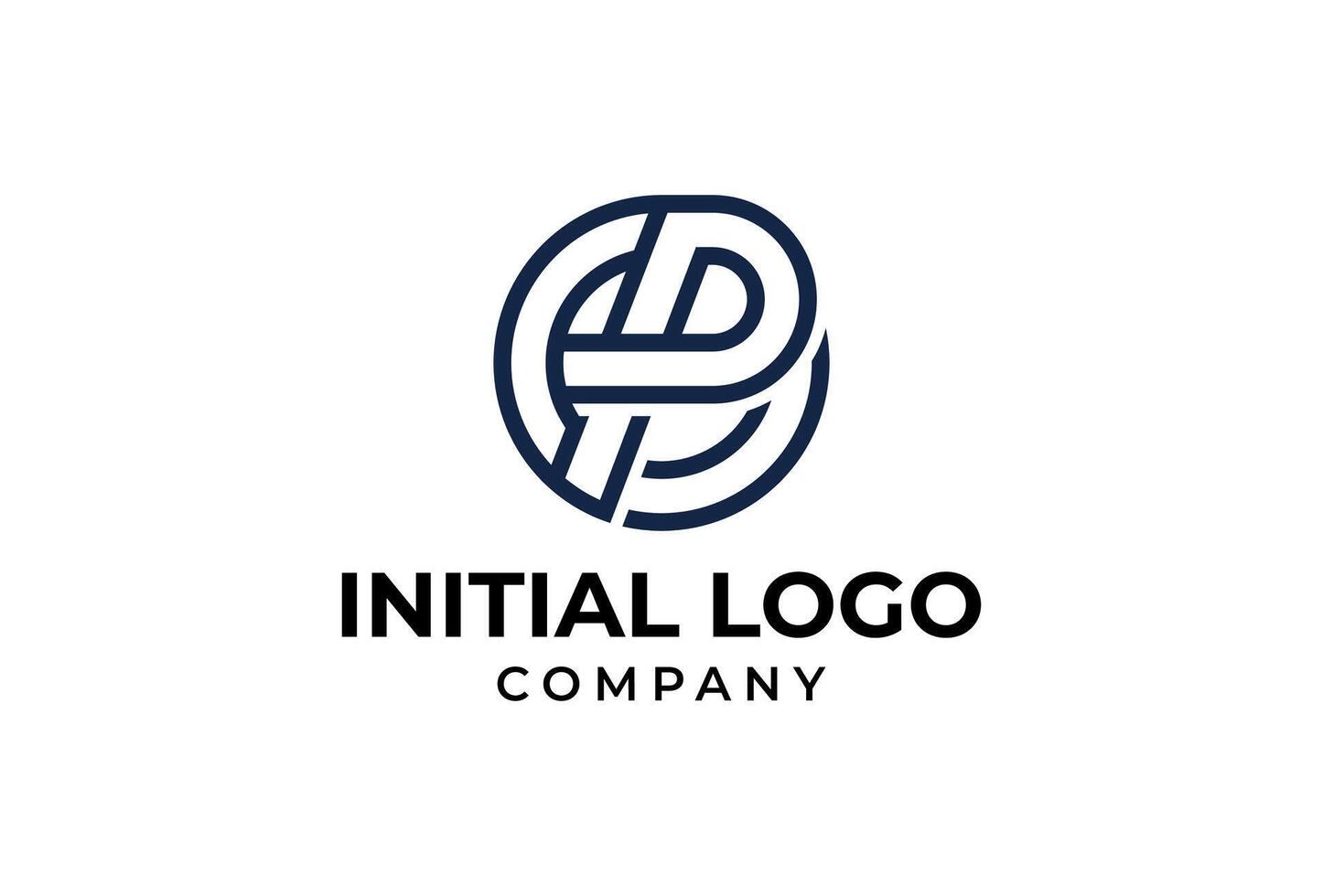 Initial letter OP or PO logo design illustration vector