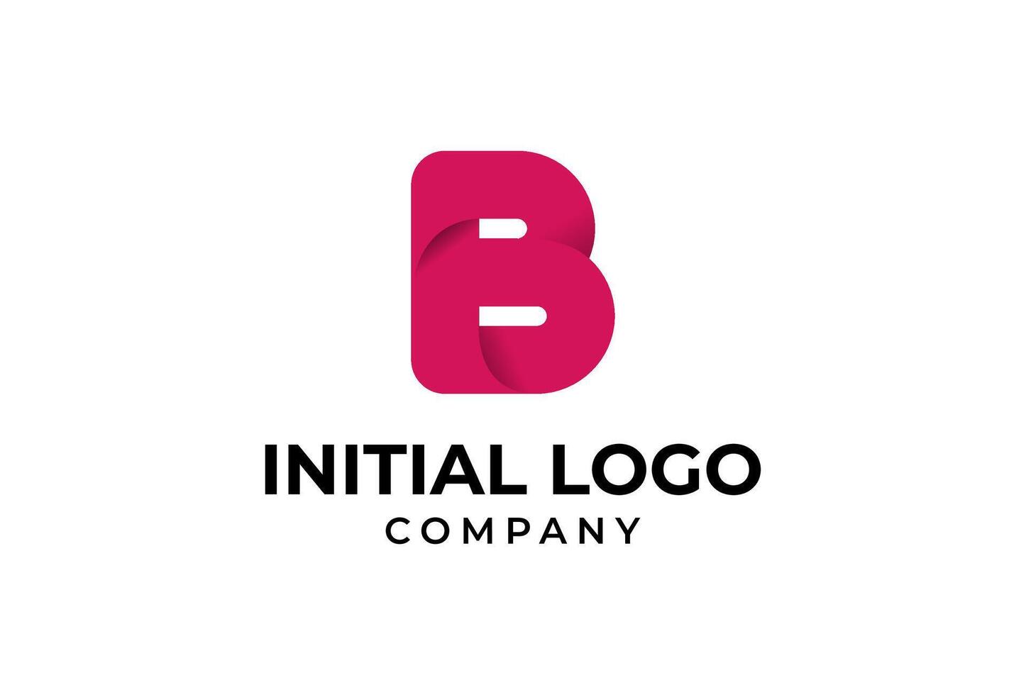 Letter B modern and stylist gradient logo design illustration vector