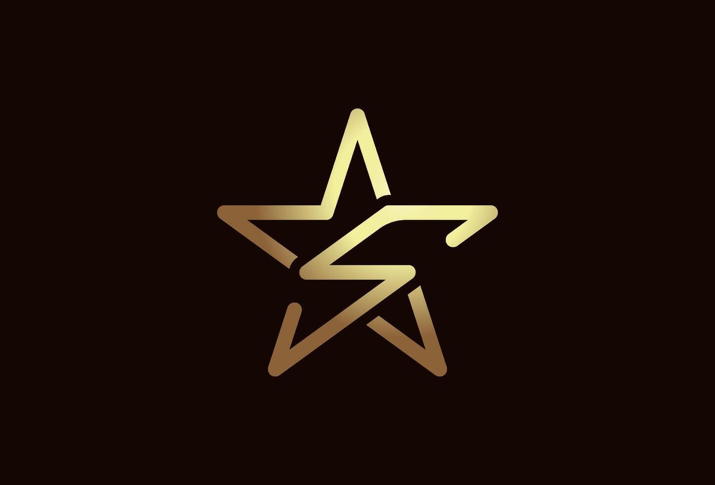 S or 5 Star logo design, usable for brand and company logos vector