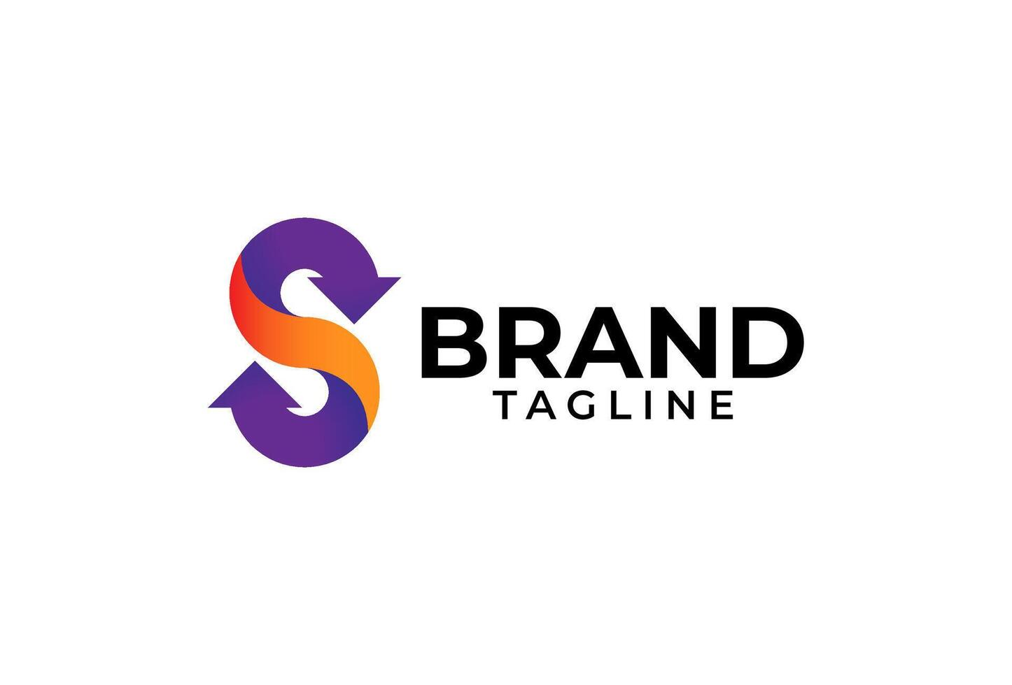 Letter S Arrow Logo Design inspiration vector
