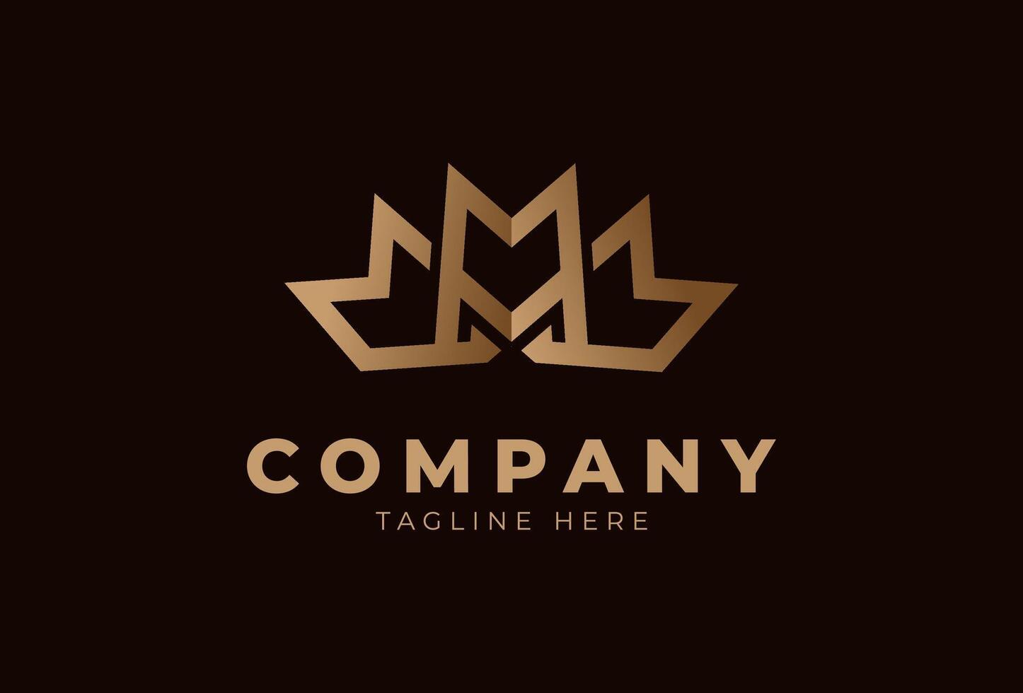 Triple M crown logo design, usable for brand and company logos vector