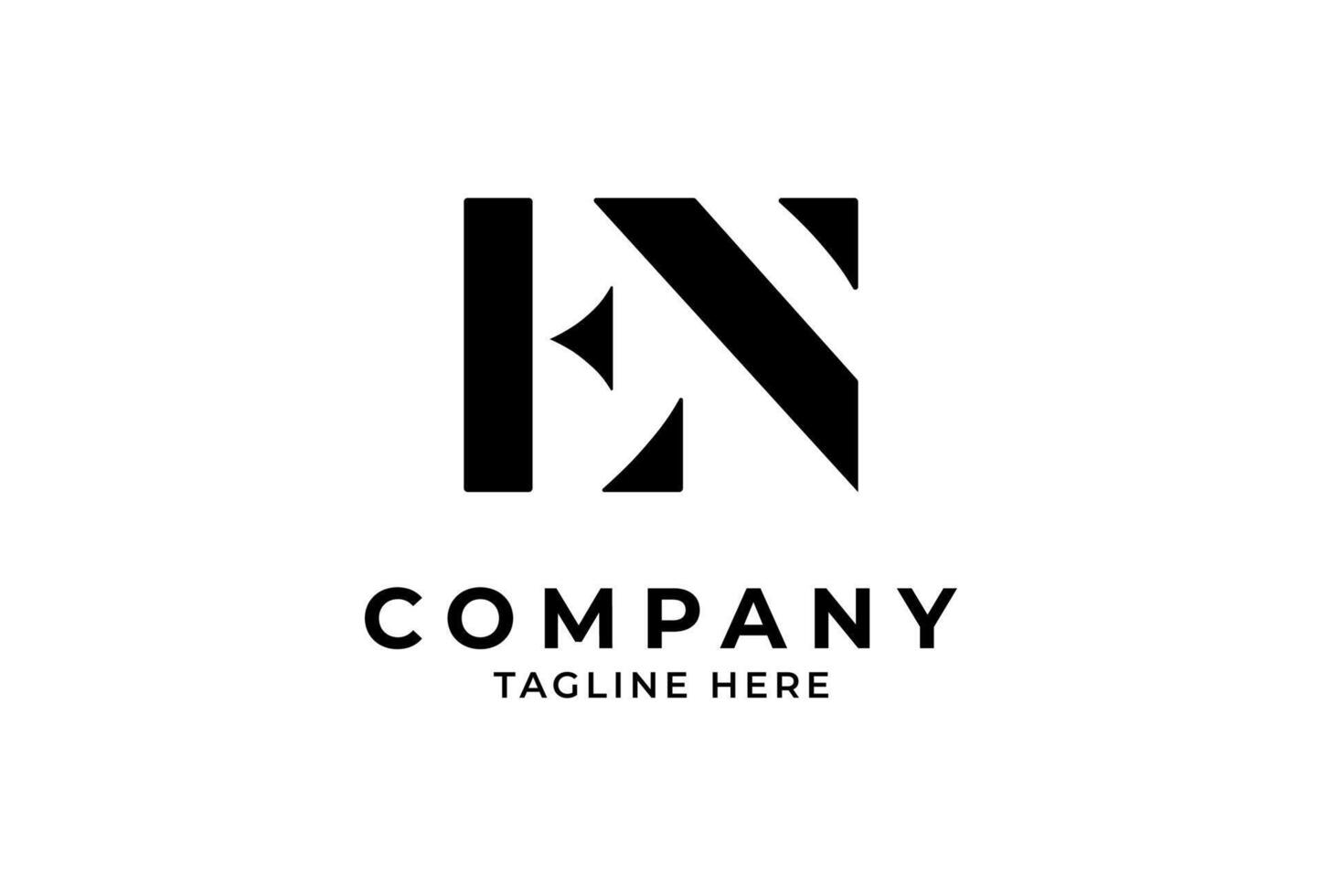 Initial letter EN modern and minimalist Logo design inspiration illustration vector