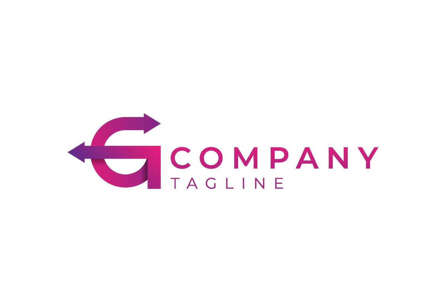 Abstract Initial Letter G Logo, two arrow and letter g combination, Usable for logistic and Business Logos vector