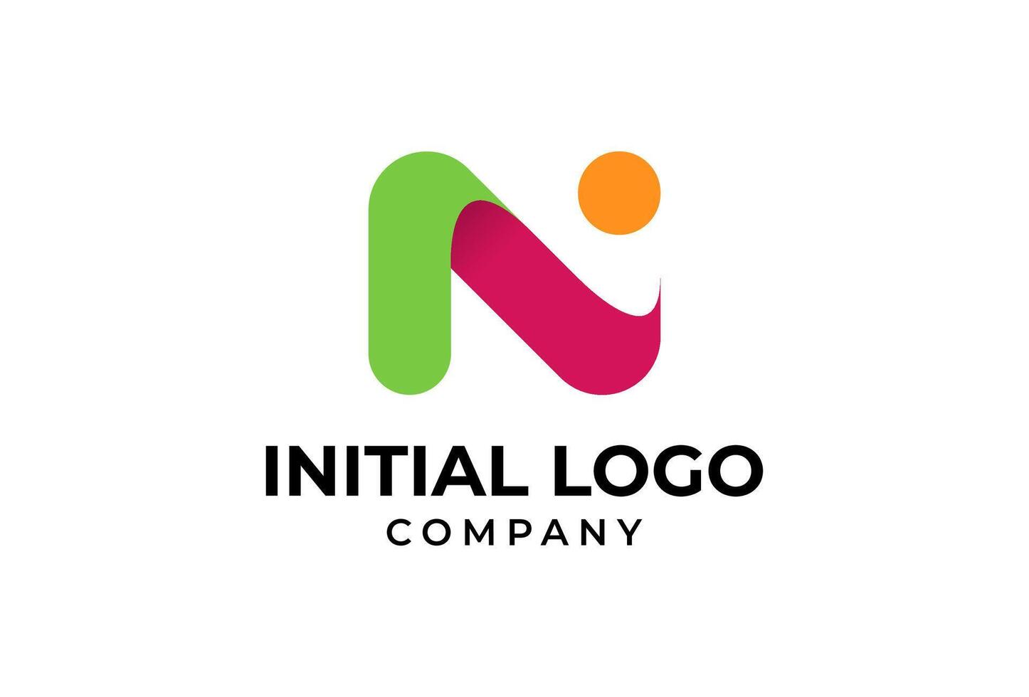 Letter N modern and stylist gradient logo design illustration vector