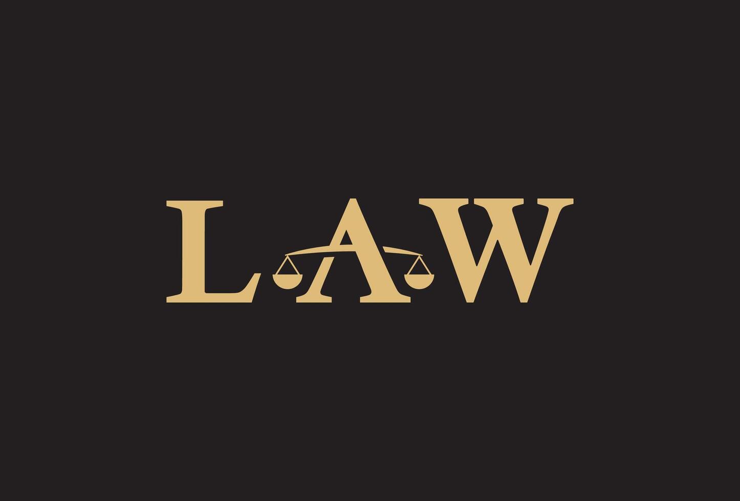 Law text typography logo design inspiration illustration vector