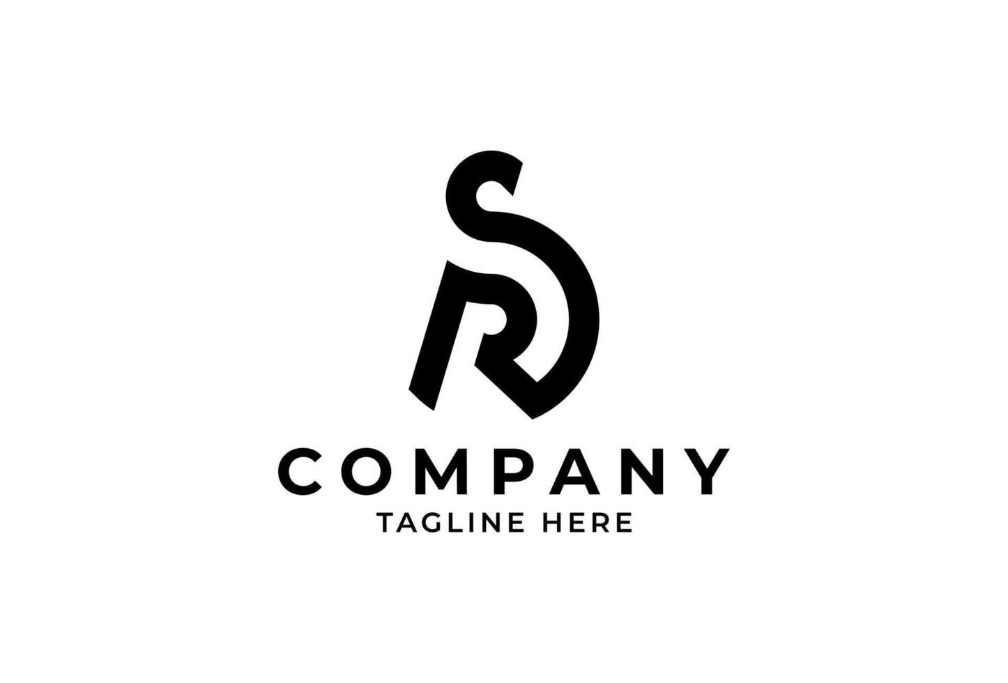 Initial letter SR Or RS modern and minimalist Logo design inspiration illustration vector