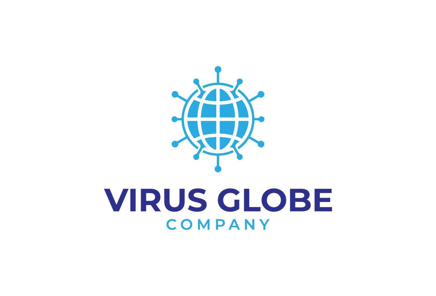 Virus globe design inspiration vector