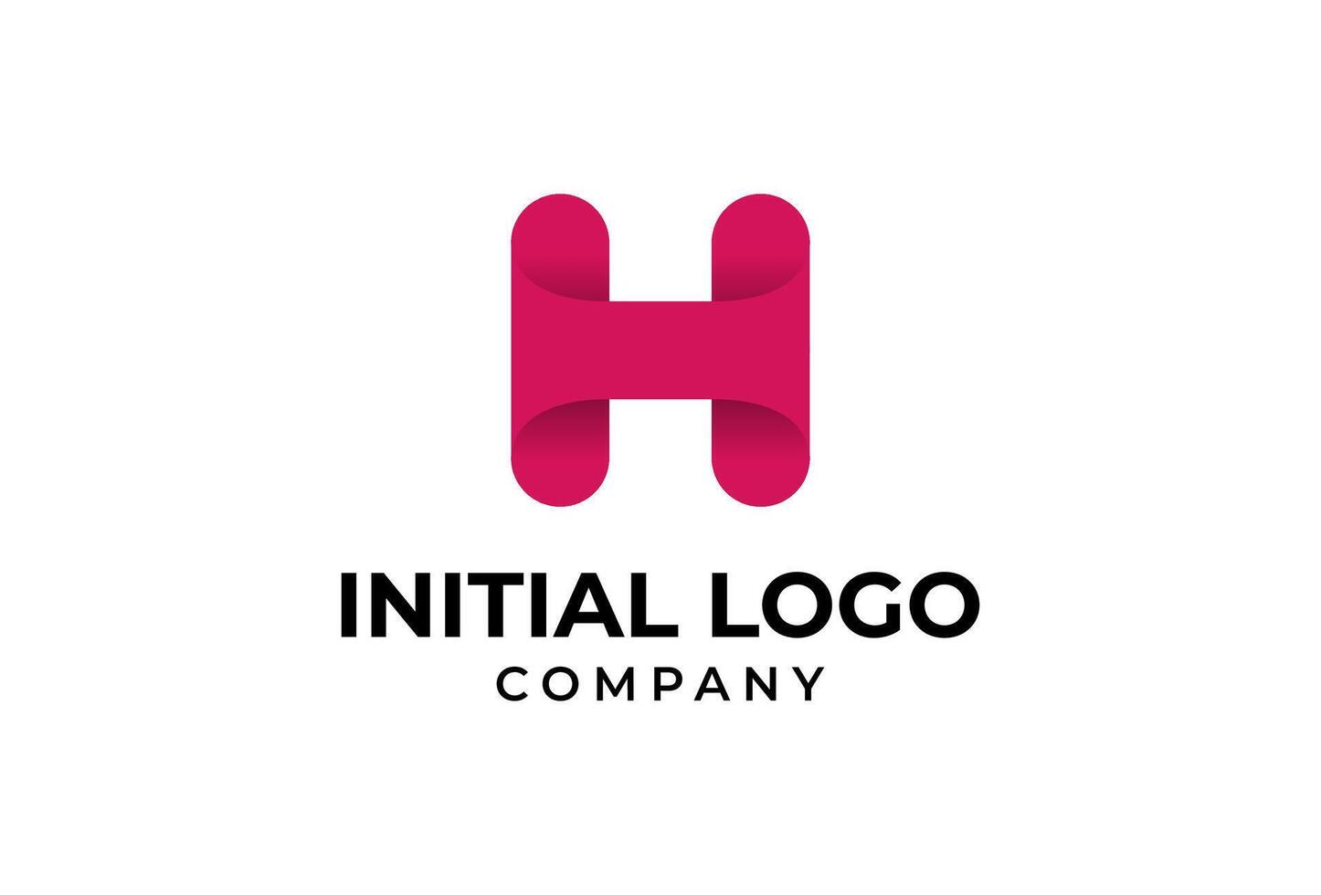 H modern and stylish gradient logo design illustration vector