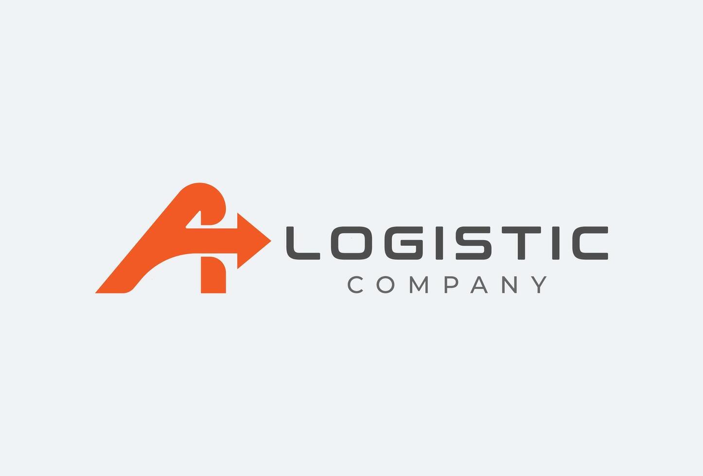 Initial A Logistic logo letter A with arrow combination vector