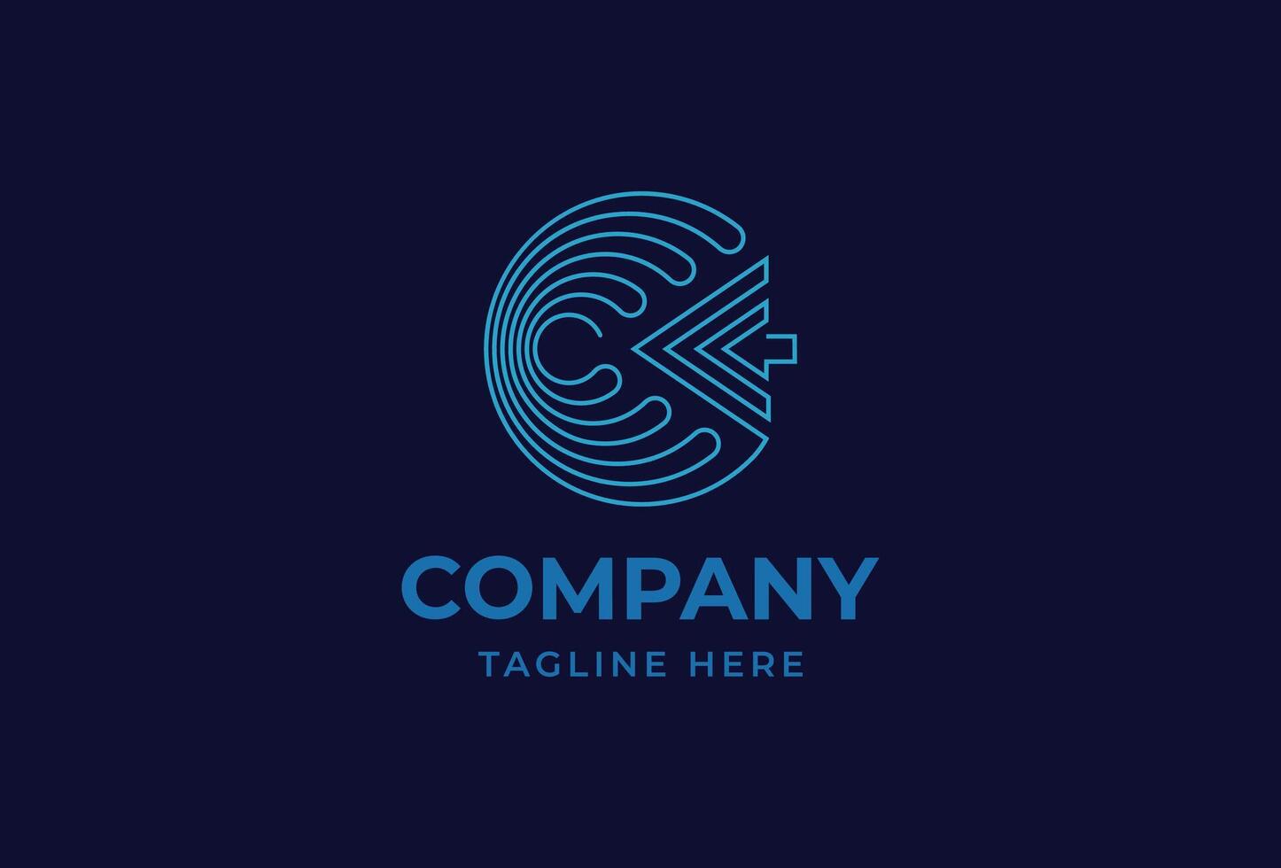 Digital Target Arrow logo design inspiration vector