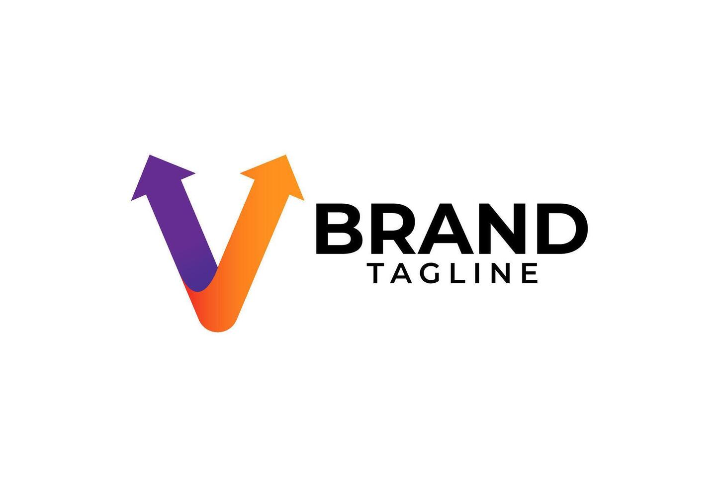 Letter V Arrow Logo Design inspiration illustration vector