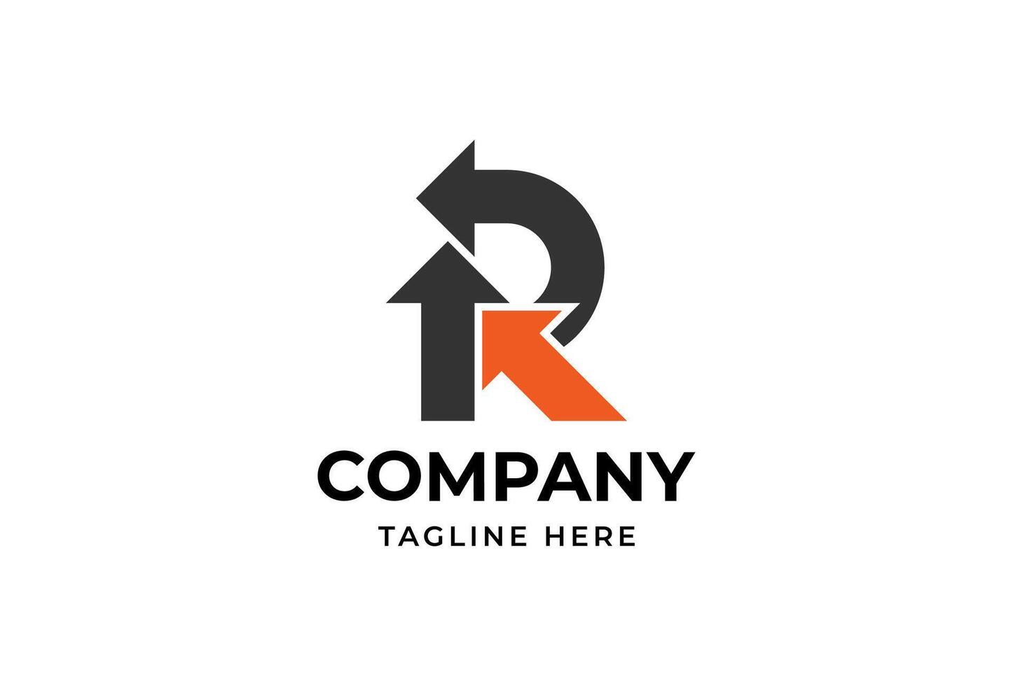 letter R with three arrow combination Logo design inspiration vector