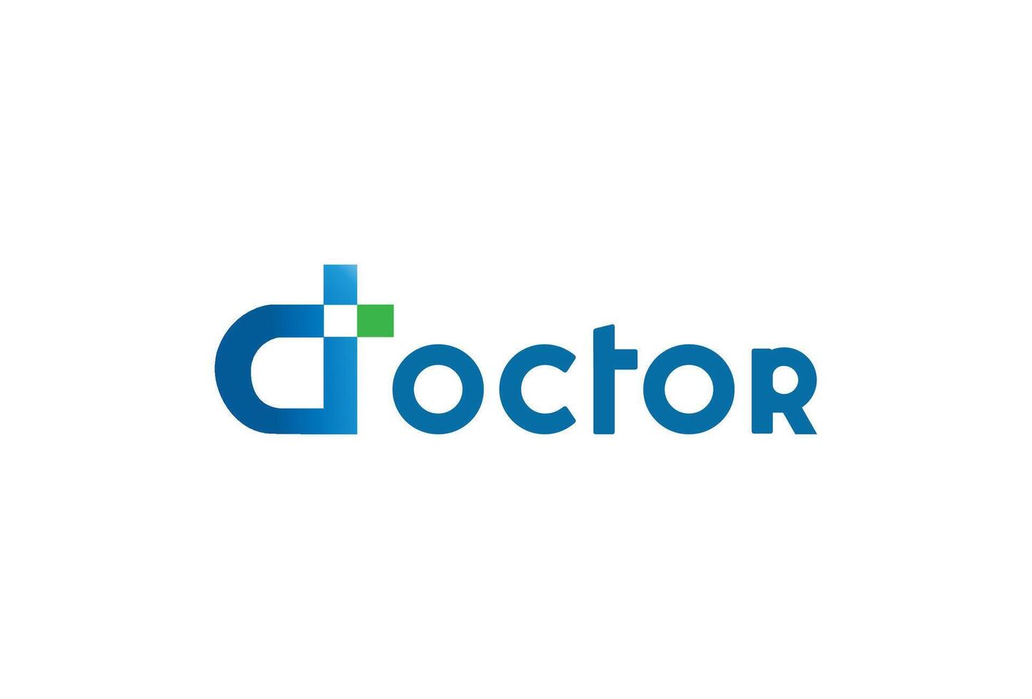 Doctor text typography logo design inspiration illustration vector
