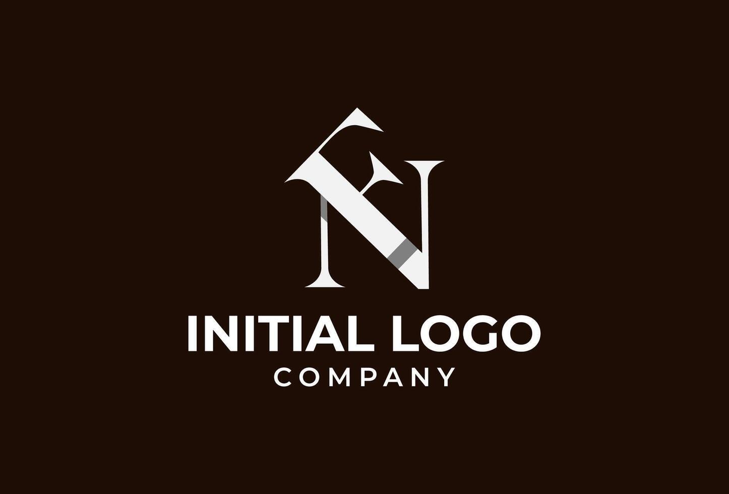 Initial letter FN or NF logo design illustration vector