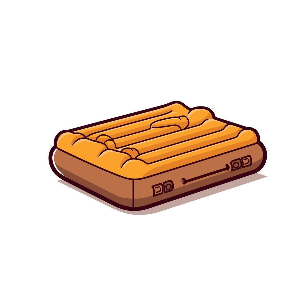 Cartoon Inflatable Mattress Illustration vector