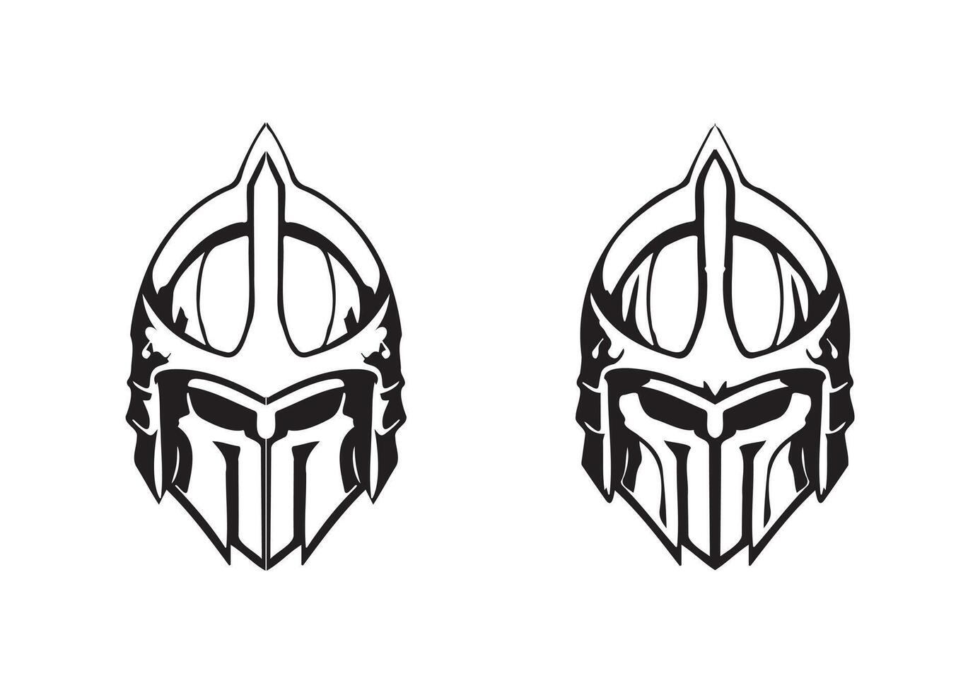Epic Warrior Helmets For Emblem of Strength and Valor vector