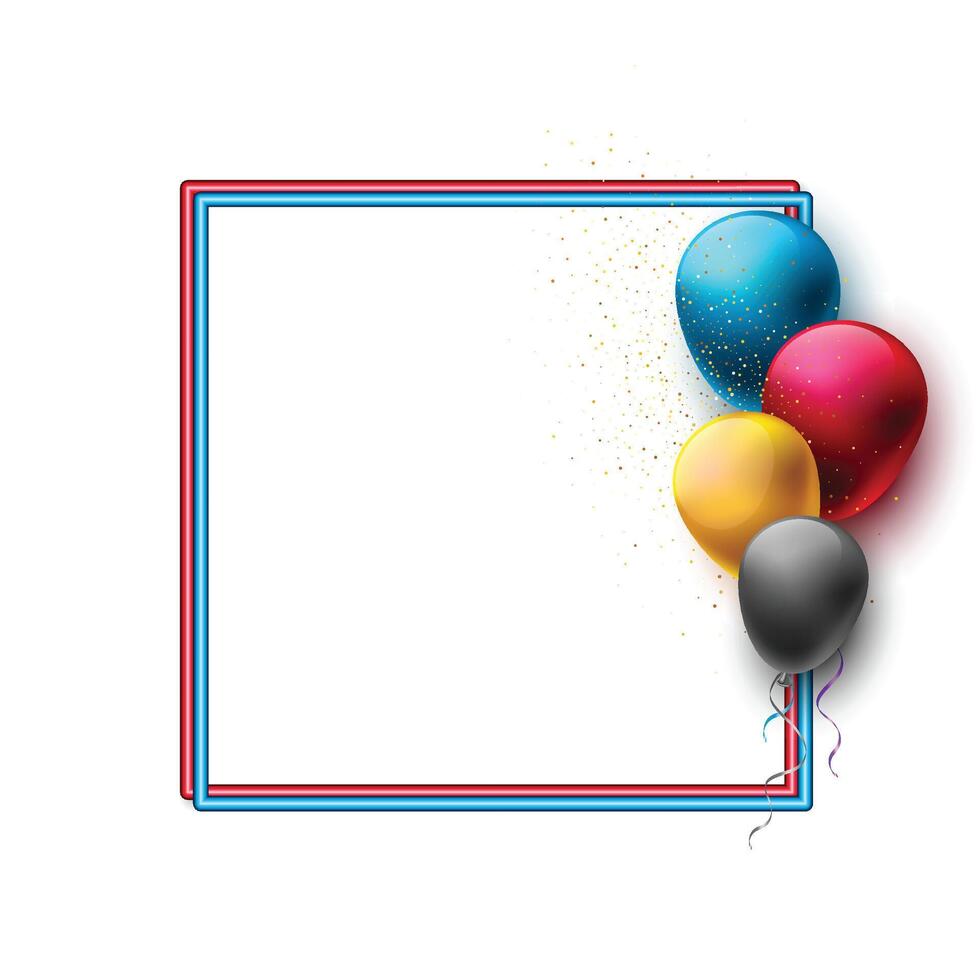 Birthday Square Background Banner vector