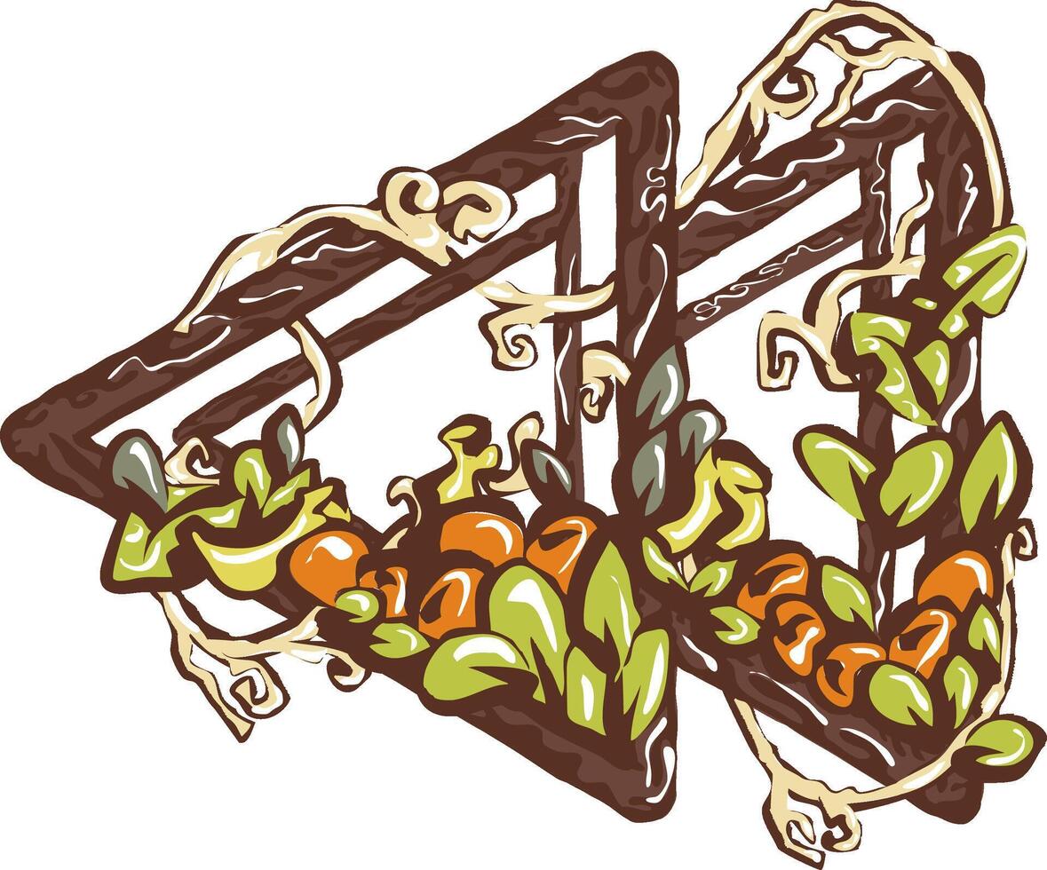 Media Backward and Back Icon with floral, tropical elements vector