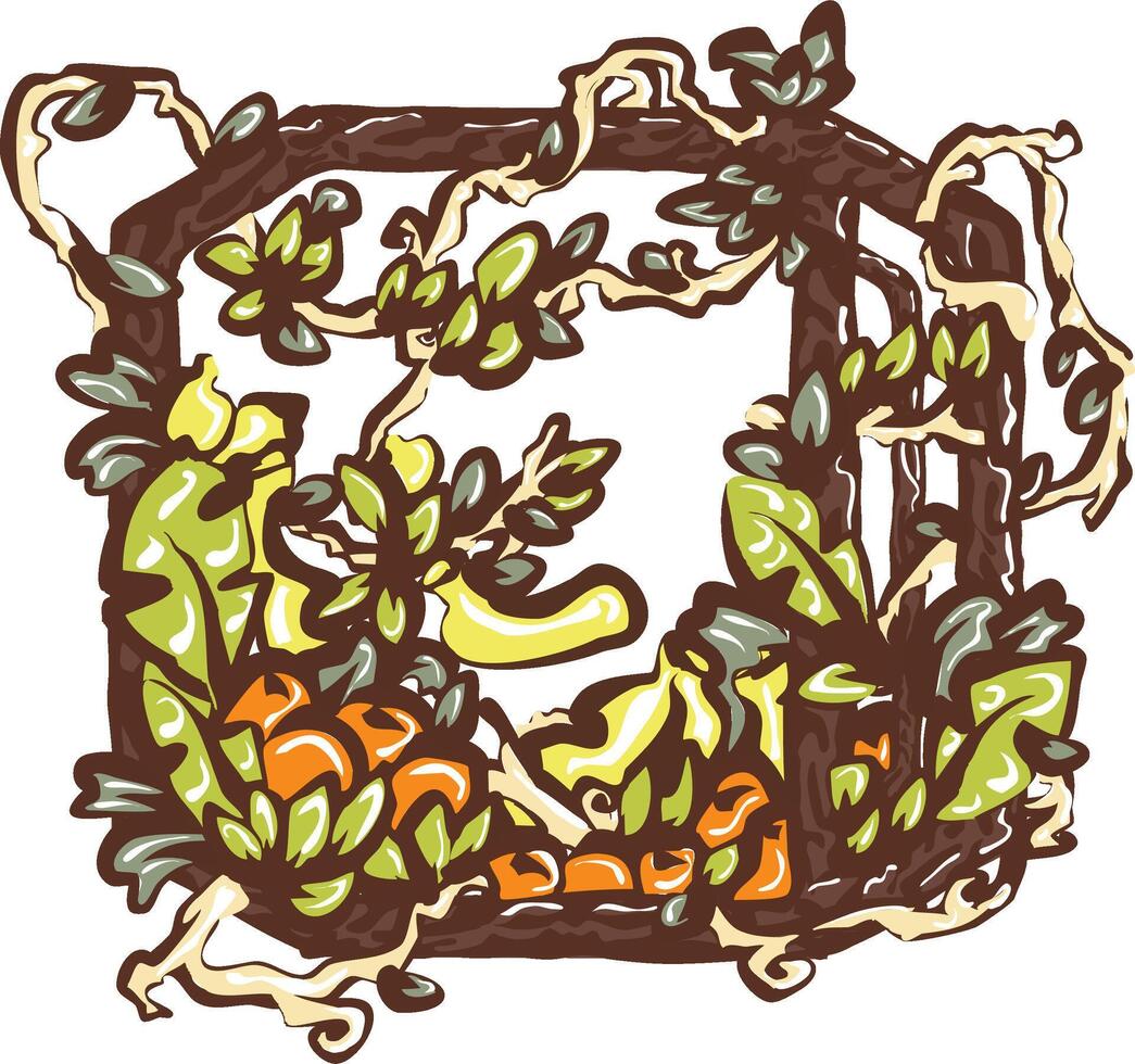 Media Stop Icon with floral, tropical elements vector
