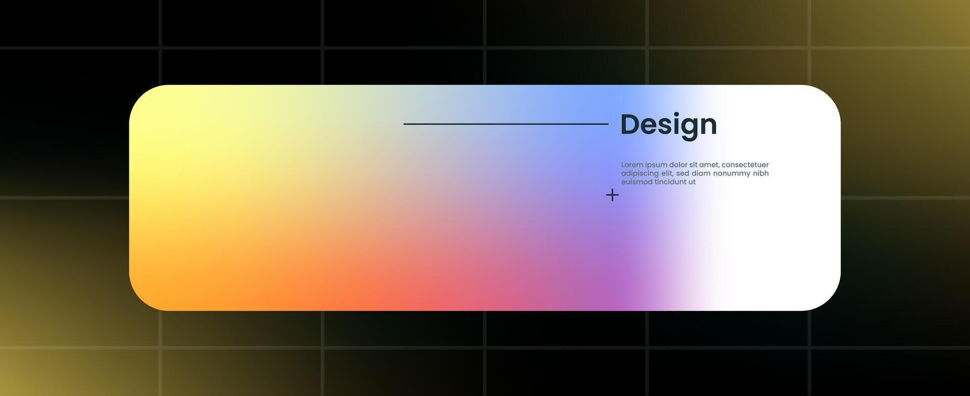 Modern design element in gradient color. Futuristic pop up interface. vector