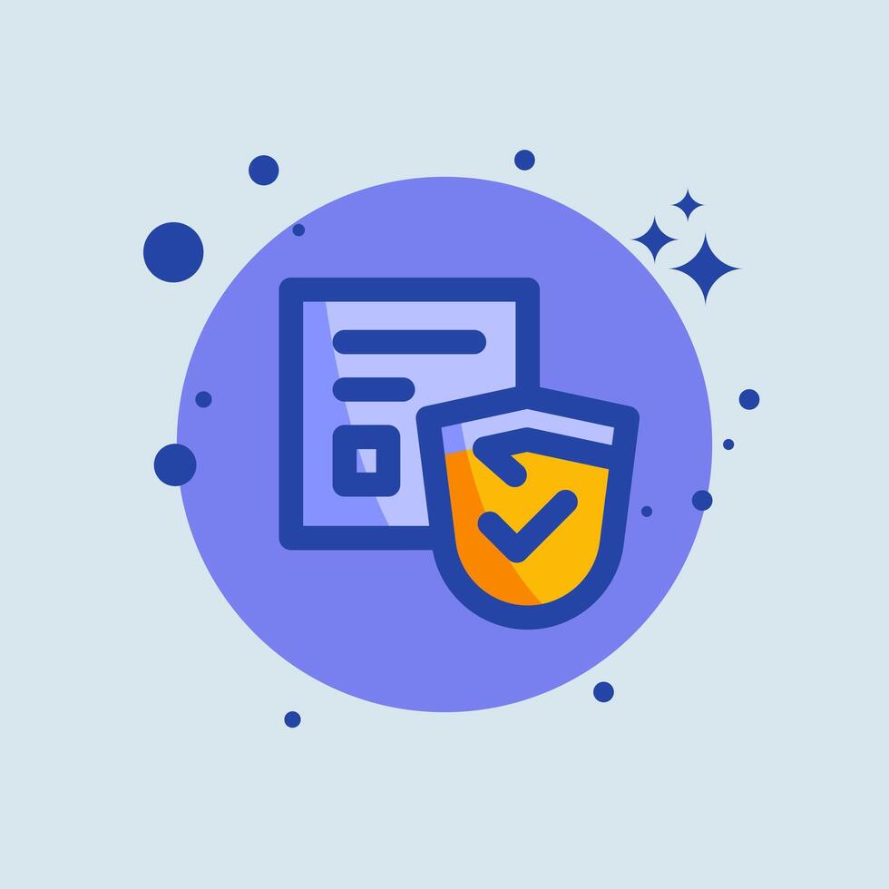 Secure connection flat illustration. Network signs illustration. vector