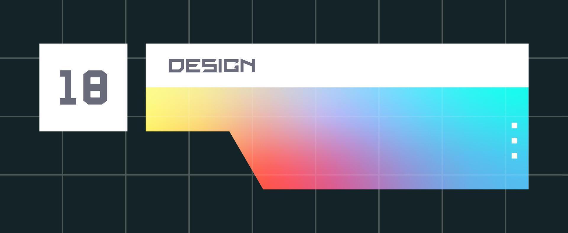 Futuristic element illustration. Colorful lower third overlay. vector
