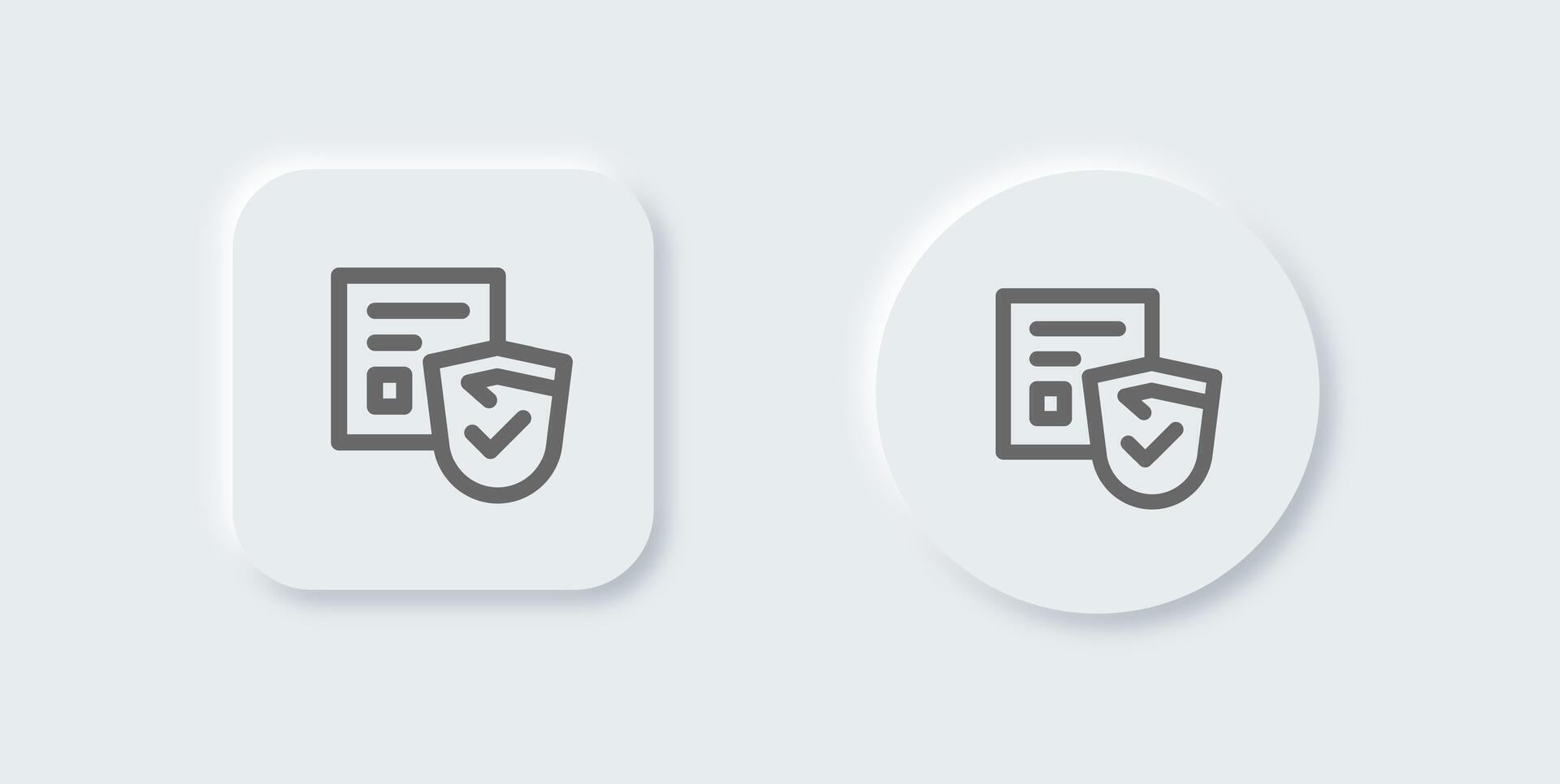 Secure connection line icon in neomorphic design style. Network signs illustration. vector