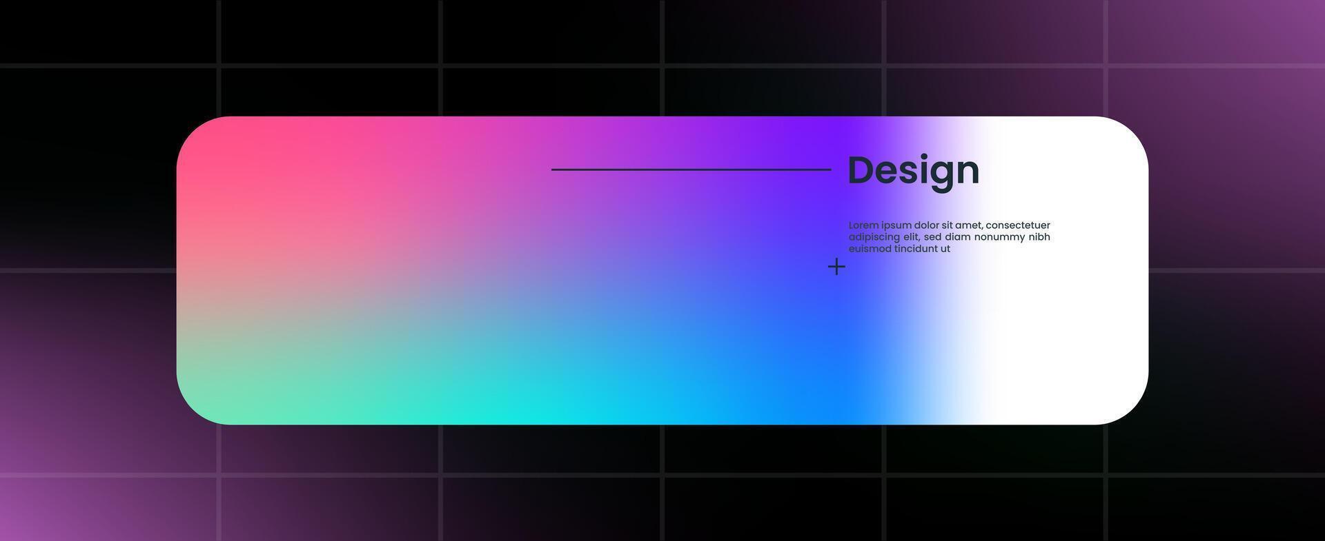 Modern design element in gradient color. Futuristic pop up interface. vector