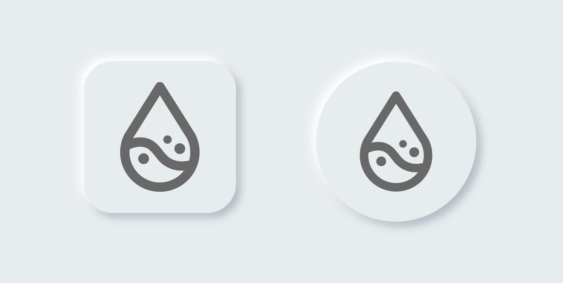 Blood line icon in neomorphic design style. Spo2 signs illustration. vector