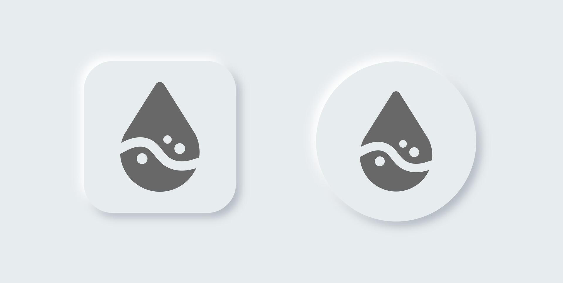 Blood solid icon in neomorphic design style. Spo2 signs illustration. vector