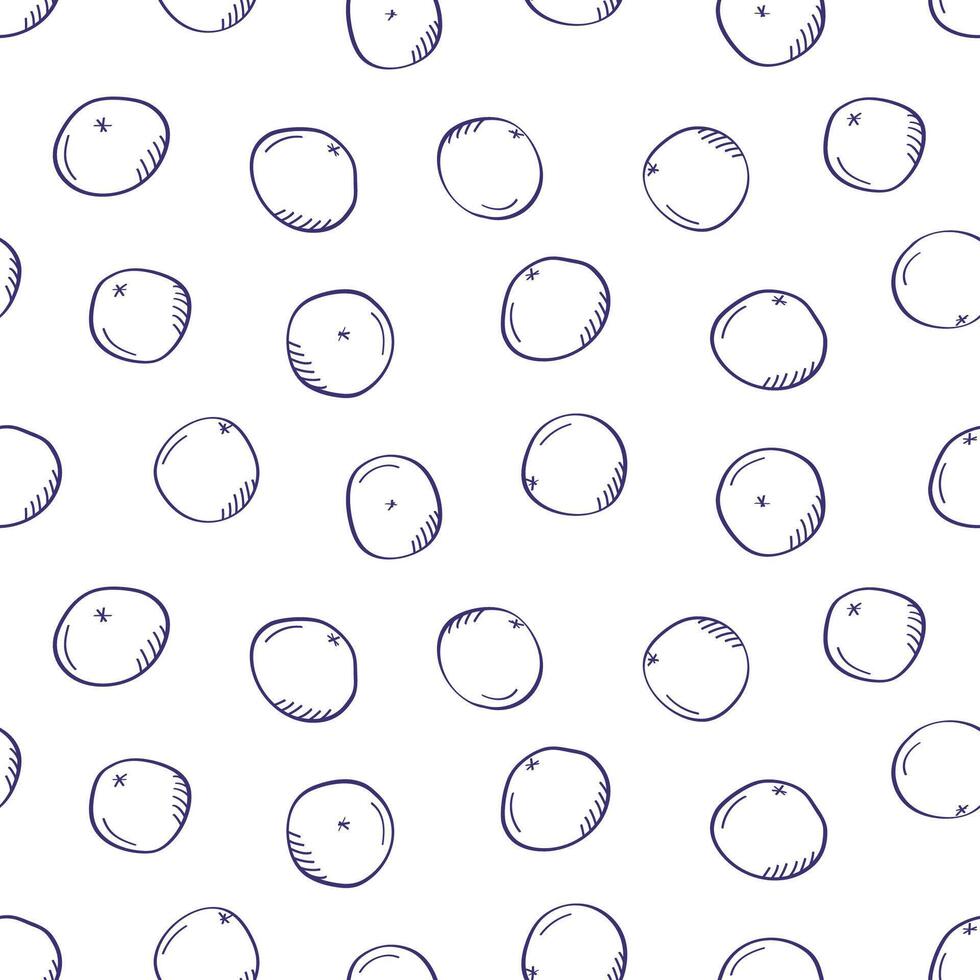 Seamless pattern of blueberries berries cartoon doodle. Summer background with berries wallpaper. vector