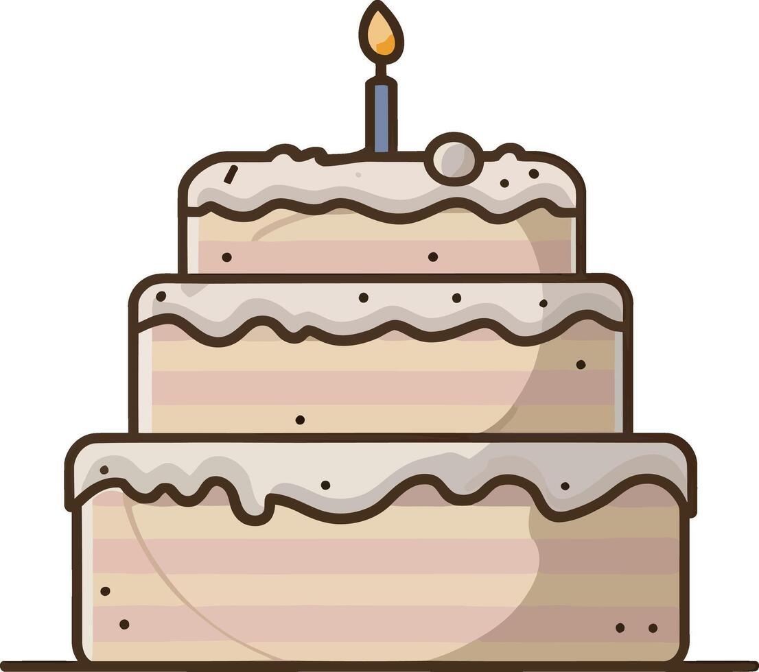 a vanilla cake illustration isolated vector