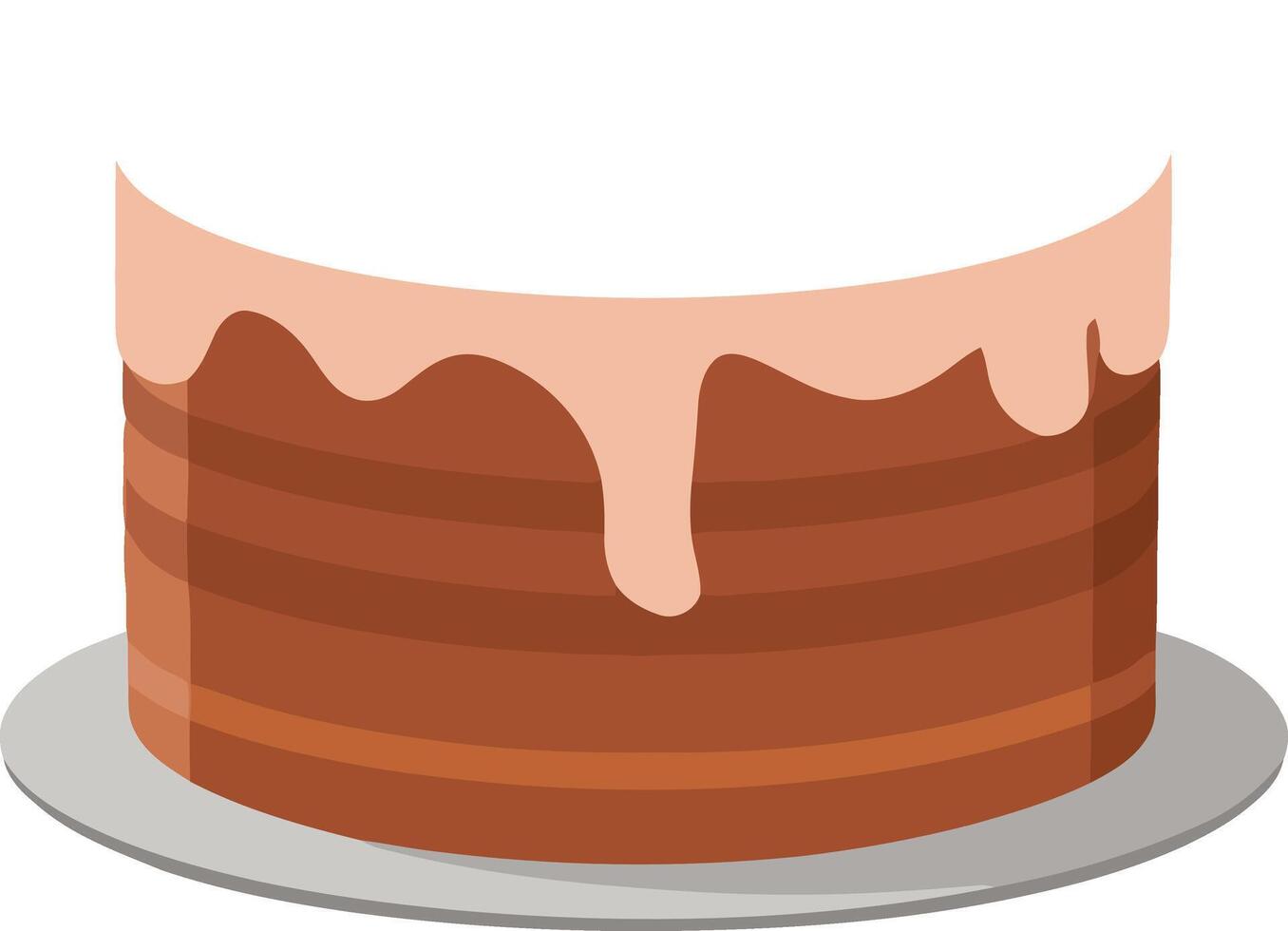 a vanilla cake illustration isolated vector