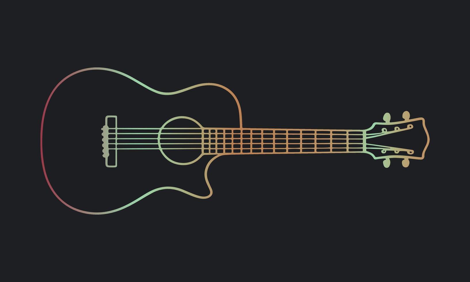 Guitar musical instrument isolated icon illustration vector