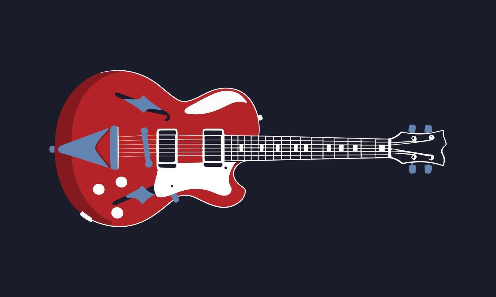 Guitar musical instrument isolated icon illustration vector