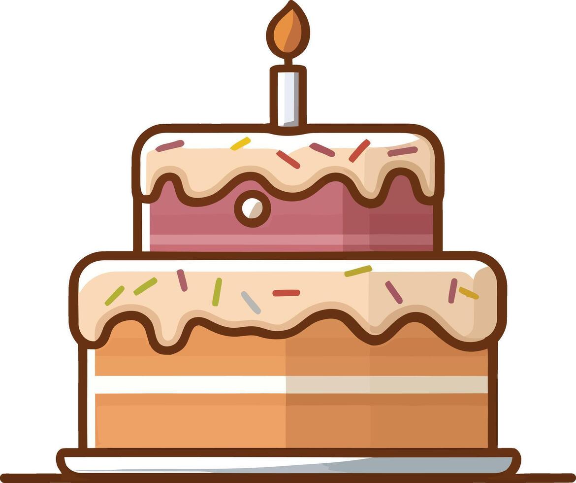 a vanilla cake illustration isolated vector