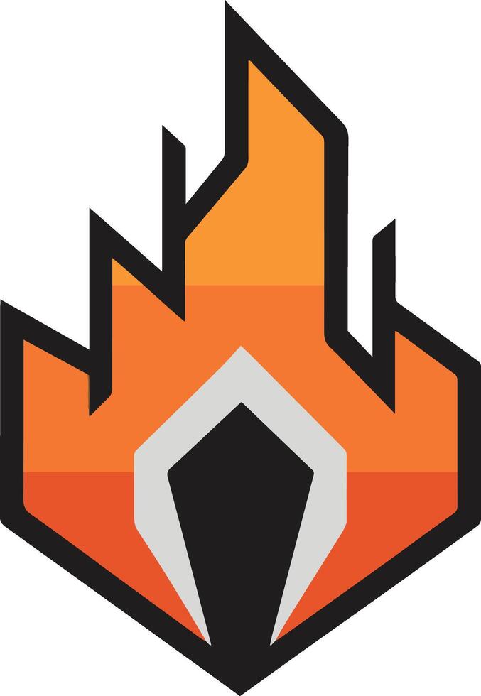 Flame isolated illustration, Fire icon vector