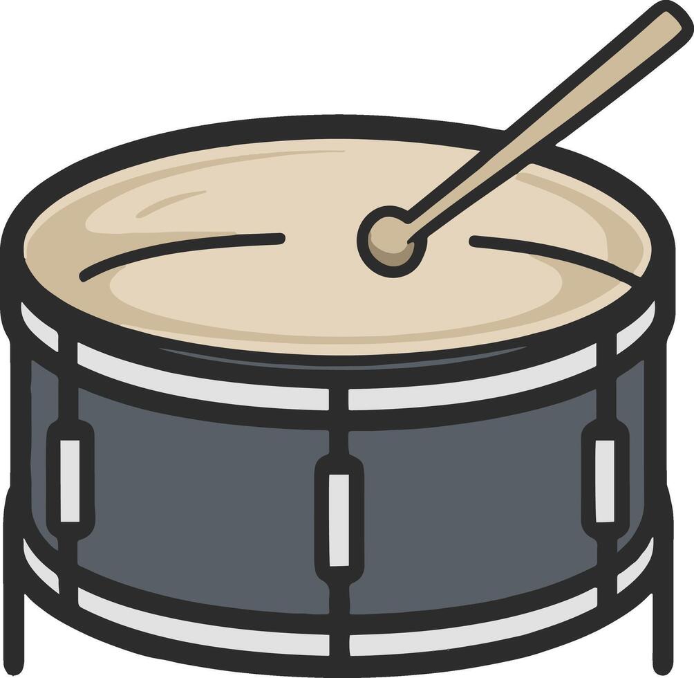 Drum musical instrument isolated icon illustration vector