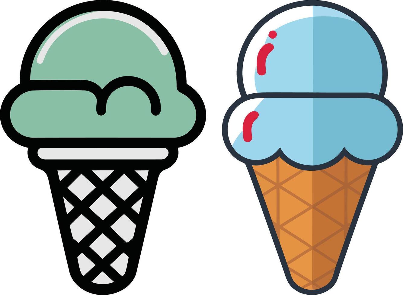 Ice cream illustration isolated vector