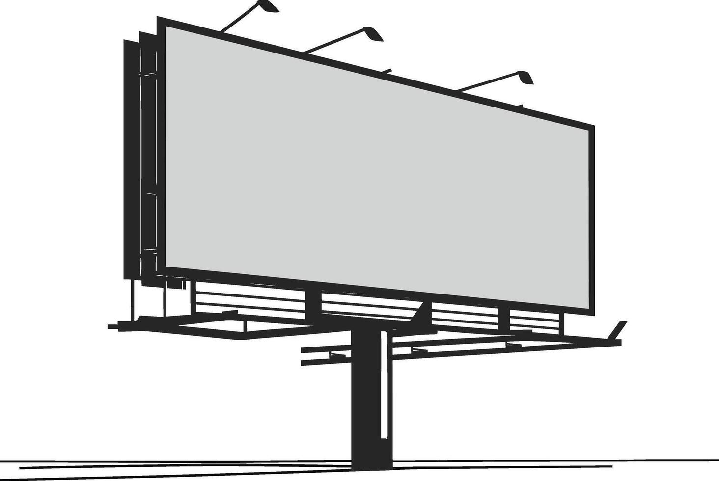 Isometric blank billboard illustration vector